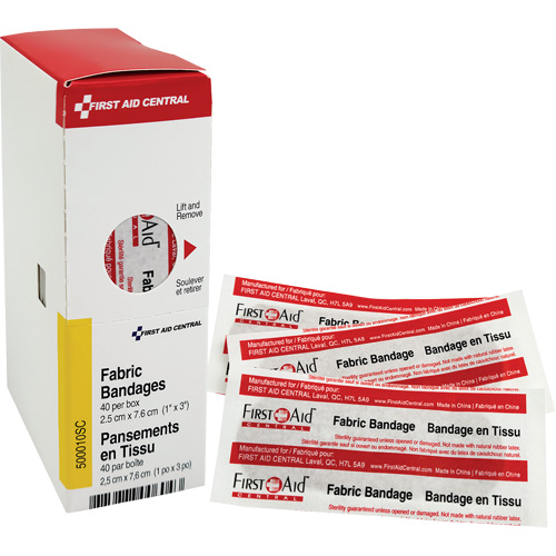 Recharge de bandages adh&eacute;sifs SmartCompliance, Rectangulaire/carr&eacute;e, 3", Tissu, Non st&eacute;rile Les Fournitures Industrielles Méga