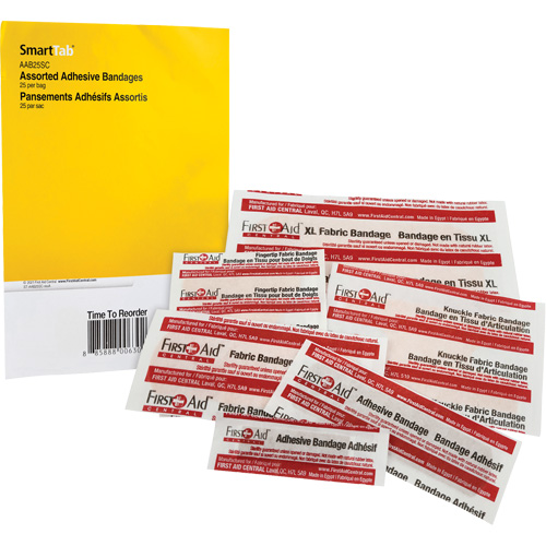 Recharge de bandages adh&eacute;sifs SmartCompliance, Assorti, Tissu/Plastique, Non st&eacute;rile Les Fournitures Industrielles Méga