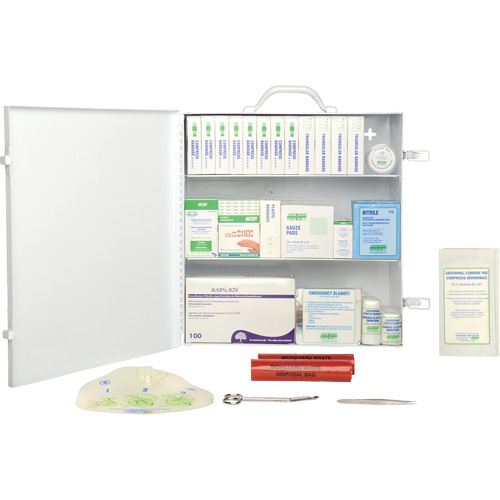 Trousse de premiers soins, R&eacute;pond &agrave; la norme CSA Z1220-17 type 2 environnements &agrave; faible risque, Grand (51-100 travailleurs) Les Fournitures Industrielles Méga
