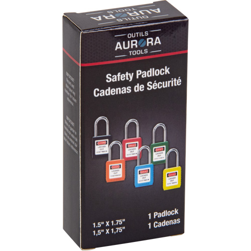 Verrouillage pour les consignations, Cadenas de s&eacute;curit&eacute;, Cl&eacute;s diff&eacute;rentes, Thermoplastique, Largeur de 1-1/2" Les Fournitures Industrielles Méga