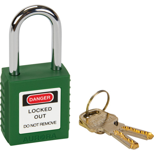 Verrouillage pour les consignations, Cadenas de s&eacute;curit&eacute;, Cl&eacute;s diff&eacute;rentes, Thermoplastique, Largeur de 1-1/2" Les Fournitures Industrielles Méga