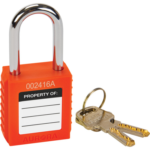 Verrouillage pour les consignations, Cadenas de s&eacute;curit&eacute;, Cl&eacute;s diff&eacute;rentes, Thermoplastique, Largeur de 1-1/2" Les Fournitures Industrielles Méga