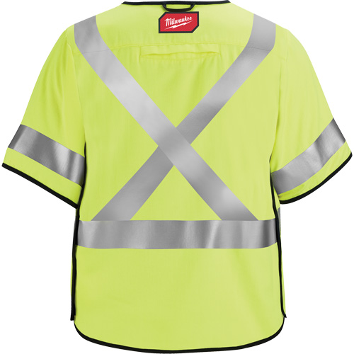 Breakaway Mesh Safety Vest, Black/High Visibility Lime-Yellow, Medium/Small Les Fournitures Industrielles Méga