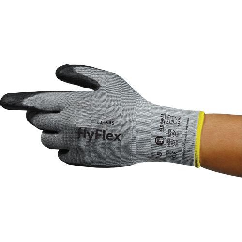 Gants anti-coupures HyFlex 11-645, 5, Calibre 13, Rev&ecirc;tement Polyur&eacute;thane, ASTM ANSI niveau A4/EN 388 niveau D Les Fournitures Industrielles Méga