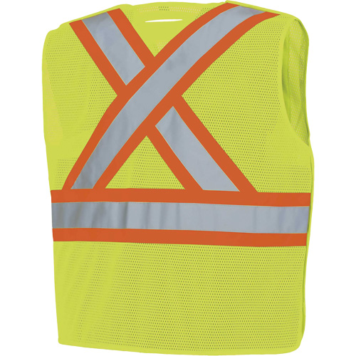 598P Veste de s&eacute;curit&eacute; &agrave; maille d&eacute;tachable, Jaune lime haute visibilit&eacute;, Moyen/Petit, Polyester Les Fournitures Industrielles Méga
