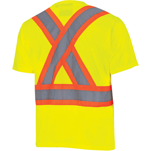 6991 Chandail de s&eacute;curit&eacute; en il-de-perdrix, Polyester, 3T-Grand, Jaune lime haute visibilit&eacute; Les Fournitures Industrielles Méga