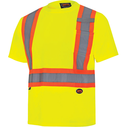 6991 Chandail de s&eacute;curit&eacute; en il-de-perdrix, Polyester, 3T-Grand, Jaune lime haute visibilit&eacute; Les Fournitures Industrielles Méga