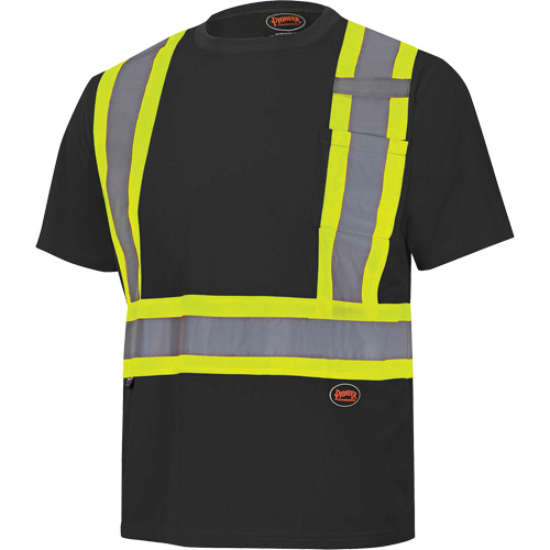 6992 Chandail de s&eacute;curit&eacute; en il-de-perdrix, Polyester, T-petit, Noir Les Fournitures Industrielles Méga