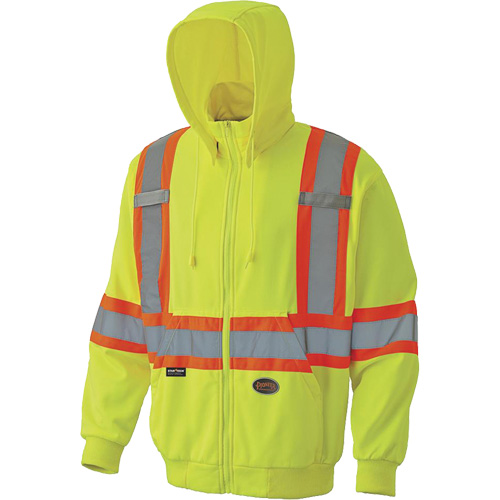 6941 Zip Style Hoodie, X-Small, High Visibility Yellow Les Fournitures Industrielles Méga