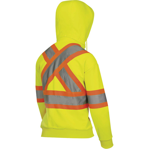 6925W Women's Zip Style Hoodie, X-Small, High Visibility Yellow Les Fournitures Industrielles Méga