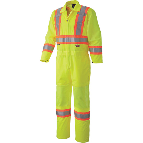 5999A Combinaison de s&eacute;curit&eacute; routi&egrave;re, T-petit, Jaune lime haute visibilit&eacute; Les Fournitures Industrielles Méga