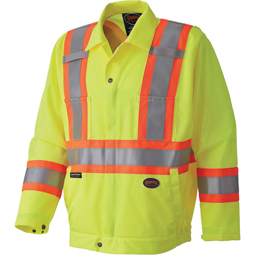 5999J Manteau de s&eacute;curit&eacute; routi&egrave;re, Polyester, Jaune lime haute visibilit&eacute;, T-petit Les Fournitures Industrielles Méga