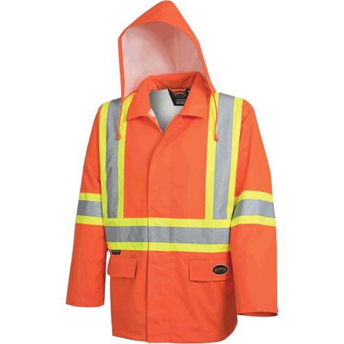 5626 The Rock 300D Waterproof Safety Jacket, Polyester, High Visibility Orange, Small Les Fournitures Industrielles Méga