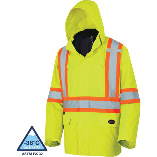 5633 Manteau 3 en 1 The Rock, Jaune lime haute visibilit&eacute;, T-petit Les Fournitures Industrielles Méga