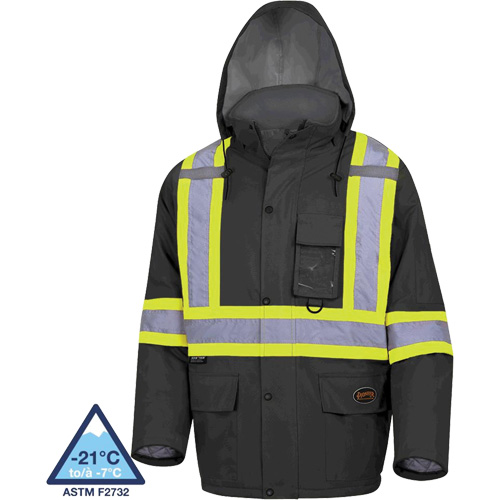 5031BK Manteau de s&eacute;curit&eacute; matelass&eacute; imperm&eacute;able, Noir, Petit Les Fournitures Industrielles Méga
