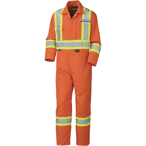 5513T Combinaison pour lavage industriel, 40 (grand taille), Orange haute visibilit&eacute; Les Fournitures Industrielles Méga
