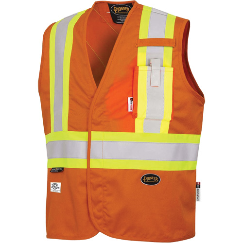 7728 Veste r&eacute;sistante aux arcs &eacute;lectriques FR-Tech, Petit, Orange haute visibilit&eacute;, 10 cal/cm² Les Fournitures Industrielles Méga