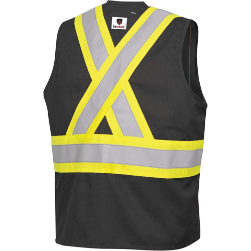 7729 Veste r&eacute;sistante aux arcs &eacute;lectriques FR-Tech, Petit, Noir, 10 cal/cm² Les Fournitures Industrielles Méga