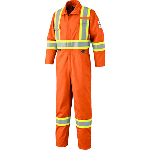 7702T FR-Tech&reg; Arc-Rated Coverall, Size 40 (Tall), High Visibility Orange, 10 cal/cm² Les Fournitures Industrielles Méga