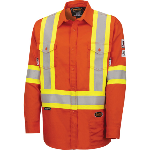 7743 Chemise de s&eacute;curit&eacute; ignifug&eacute;e FR-Tech, Petit, Orange haute visibilit&eacute; Les Fournitures Industrielles Méga