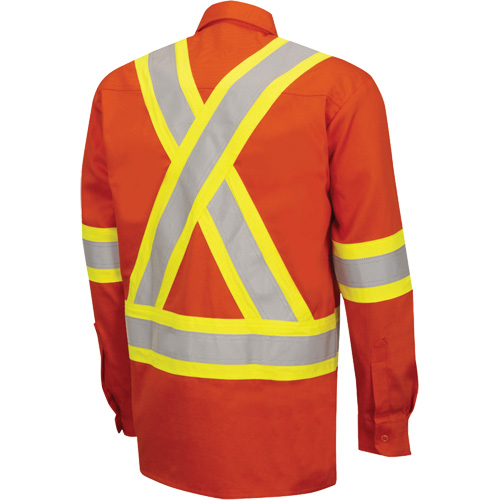 7743 Chemise de s&eacute;curit&eacute; ignifug&eacute;e FR-Tech, Petit, Orange haute visibilit&eacute; Les Fournitures Industrielles Méga