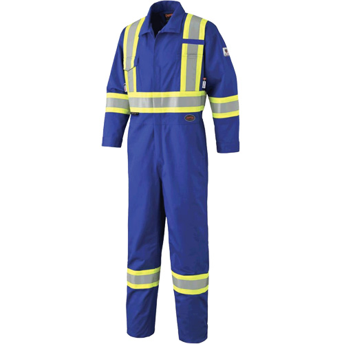 7706 FR-Tech&reg; Flame-Resistant Coverall with Leg Zippers, Size 36, Royal Blue, 9.7 cal/cm² Les Fournitures Industrielles Méga