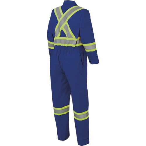 7706 FR-Tech&reg; Flame-Resistant Coverall with Leg Zippers, Size 36, Royal Blue, 9.7 cal/cm² Les Fournitures Industrielles Méga