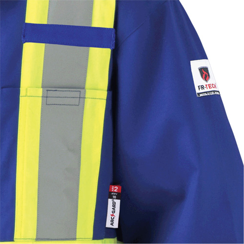 7706T FR-Tech&reg; Flame-Resistant Coverall with Leg Zippers, Size 40 (Tall), Royal Blue, 9.7 cal/cm² Les Fournitures Industrielles Méga