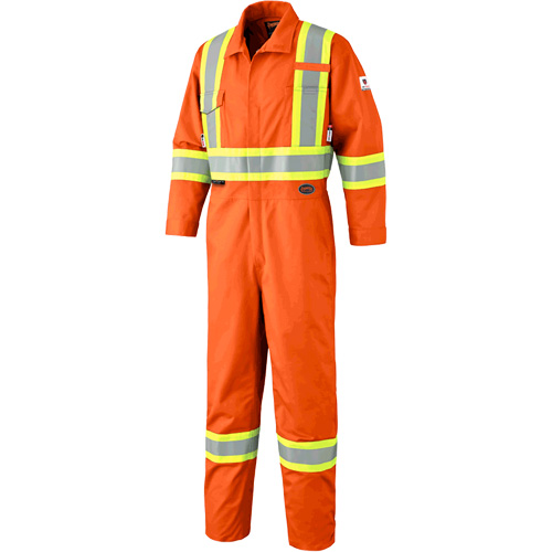 7705T Combinaison ignifuge FR-Tech avec fermetures &agrave; glissi&egrave;re aux jambes, Taille 40 (grand taille), Orange haute visibilit&eacute;, 9,7 cal/cm² Les Fournitures Industrielles Méga