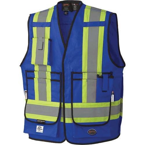 7733 Veste d'arpenteur ignifuge et r&eacute;sistant aux arcs &eacute;lectriques FR-Tech, Petit, Bleu royal, 9,7 cal/cm² Les Fournitures Industrielles Méga