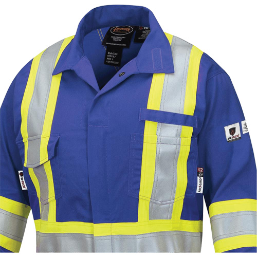 7704W FR-Tech&reg; Women's FR/Arc-Rated Coveralls, Size X-Small, Royal Blue, 10 cal/cm² Les Fournitures Industrielles Méga