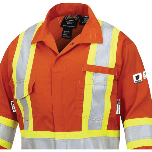 7702W FR-Tech&reg; Women's FR/Arc-Rated Coveralls, Size X-Small, High Visibility Orange, 10 cal/cm² Les Fournitures Industrielles Méga