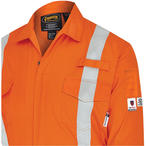 7702BB FR-Tech&reg; 2-Tone Safety Coverall, Size 36, Navy Blue/Orange, 10 cal/cm² Les Fournitures Industrielles Méga