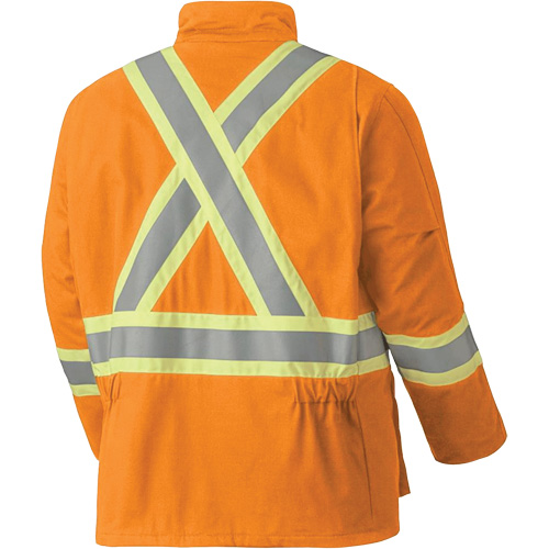 5533 Flame-Resistant Safety Parka, Small, High Visibility Orange, 58 cal/cm² Les Fournitures Industrielles Méga