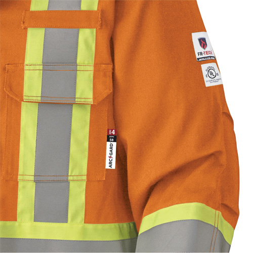 5533 Flame-Resistant Safety Parka, Small, High Visibility Orange, 58 cal/cm² Les Fournitures Industrielles Méga