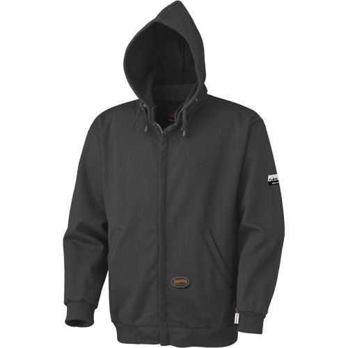 337 Flame-Resistant Zip Style Hoodie, Men's, X-Small, Black, 22 cal/cm² Les Fournitures Industrielles Méga