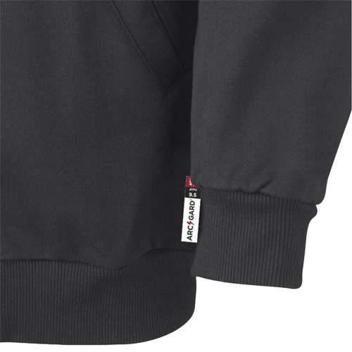 337 Flame-Resistant Zip Style Hoodie, Men's, X-Small, Black, 22 cal/cm² Les Fournitures Industrielles Méga
