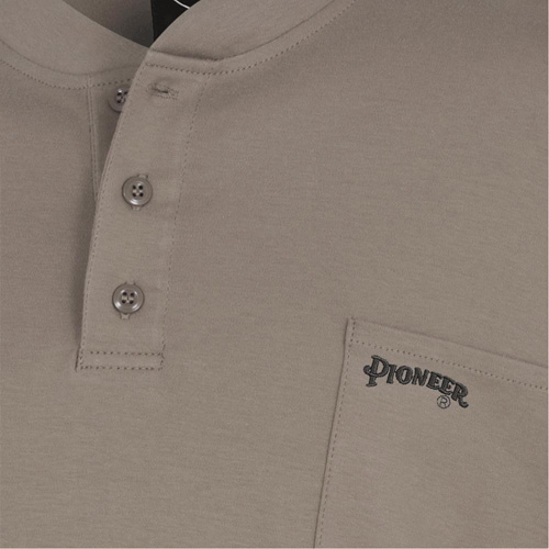 331 Chandail Henley en tricot interlock ignifuge, Petit, Beige Les Fournitures Industrielles Méga