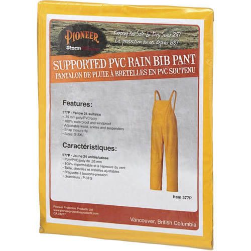 577P Salopette Storm Master, Petit, Polyester/PVC, Jaune Les Fournitures Industrielles Méga