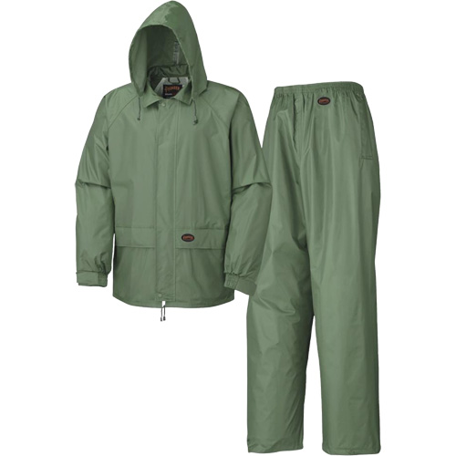 583 V&ecirc;tements imperm&eacute;ables, Polyester/PVC, Petit, Vert Les Fournitures Industrielles Méga