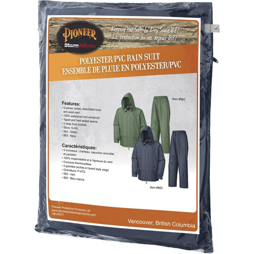 583 V&ecirc;tements imperm&eacute;ables, Polyester/PVC, Petit, Vert Les Fournitures Industrielles Méga