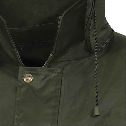 D8120J Manteau &agrave; capuchon ind&eacute;chirable Nailhead pour planteur d'arbres, Polyester/PVC, T-petit, Vert Les Fournitures Industrielles Méga