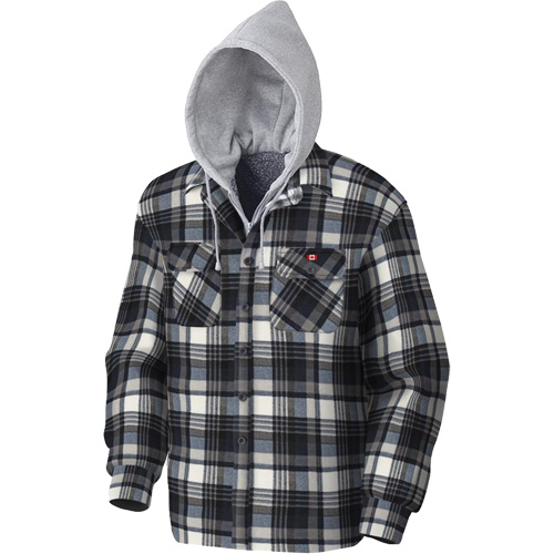 415BG Quilted Hooded Shirt, Men's, X-Small, Multi-Colour Les Fournitures Industrielles Méga