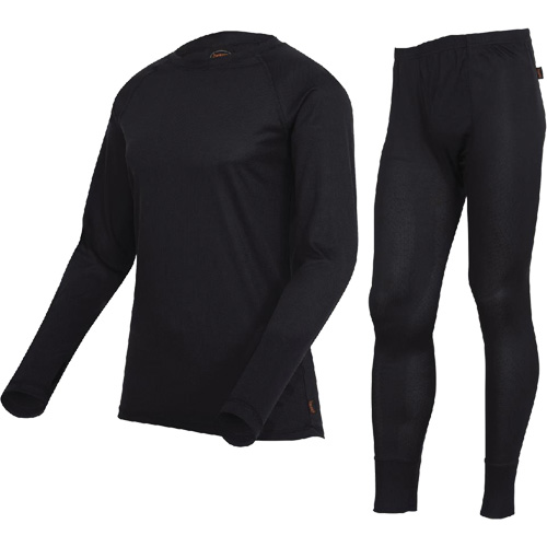 D2200A Premium Quick-Dry & Moisture-Wicking Underwear Set, Men's, X-Small, Black Les Fournitures Industrielles Méga
