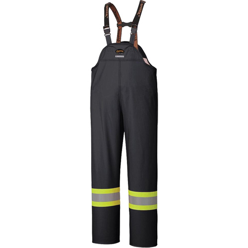 5895BK Flame-Resistant Waterproof Stretch Bib Pants, X-Small, Black Les Fournitures Industrielles Méga