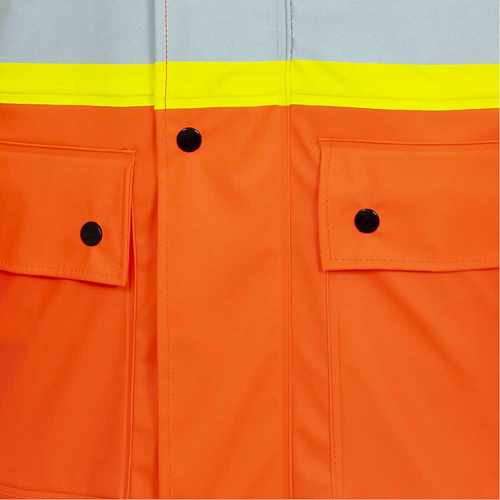 5892PKT Veste de s&eacute;curit&eacute; imperm&eacute;able &agrave; haute visibilit&eacute; ignifuge, T-petit, Orange haute visibilit&eacute; Les Fournitures Industrielles Méga