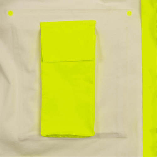 5881 Manteau de pluie ignifuge et protection contre les &eacute;clats d'arc &eacute;lectrique, T-petit, Jaune haute visibilit&eacute;, 10 cal/cm² Les Fournitures Industrielles Méga