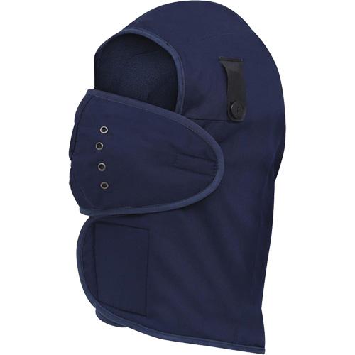 565N Doublure de casque de protection &agrave; col long, Doublure en Molleton, Taille unique, Bleu marin Les Fournitures Industrielles Méga