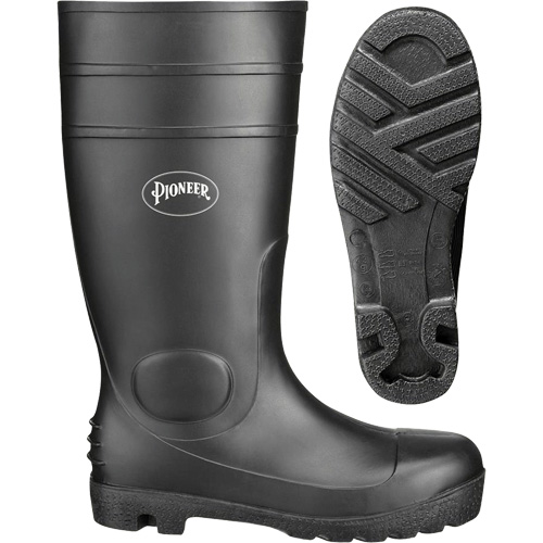 1011 Bottes de s&eacute;curit&eacute;, PVC, Pointure 10, Semelle R&eacute;sistant aux perforations Les Fournitures Industrielles Méga