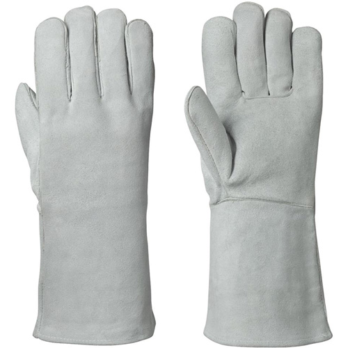830 Gants de soudeur doubl&eacute;s en molleton, Cuir de vache refendu, Taille Moyen Les Fournitures Industrielles Méga